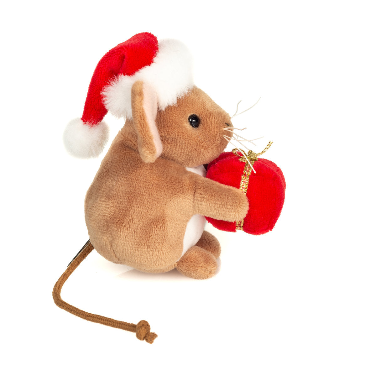 Teddy-Hermann Small Christmas Mouse With Present