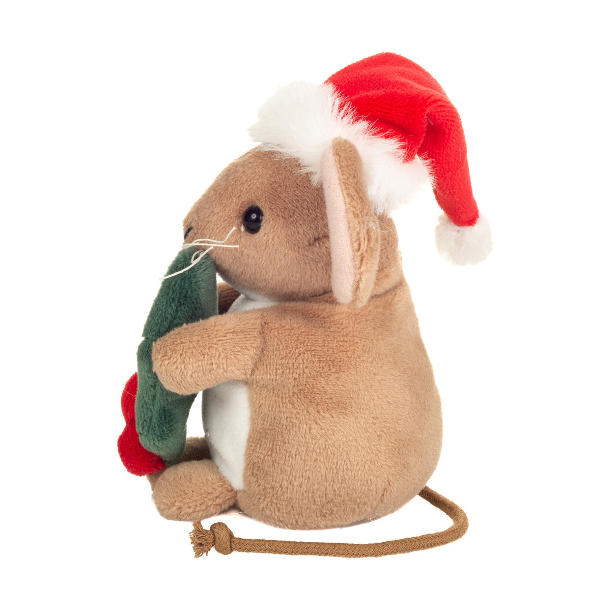 Teddy-Hermann Small Christmas Mouse With Holly