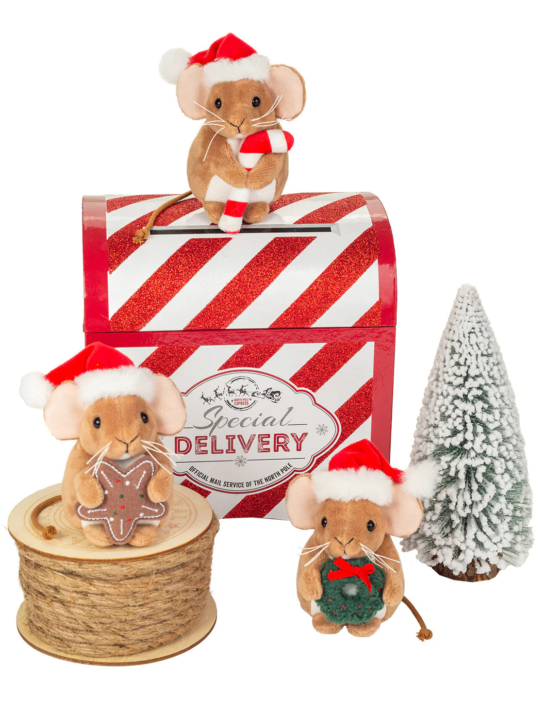 Teddy-Hermann Small Christmas Mouse with Wreath