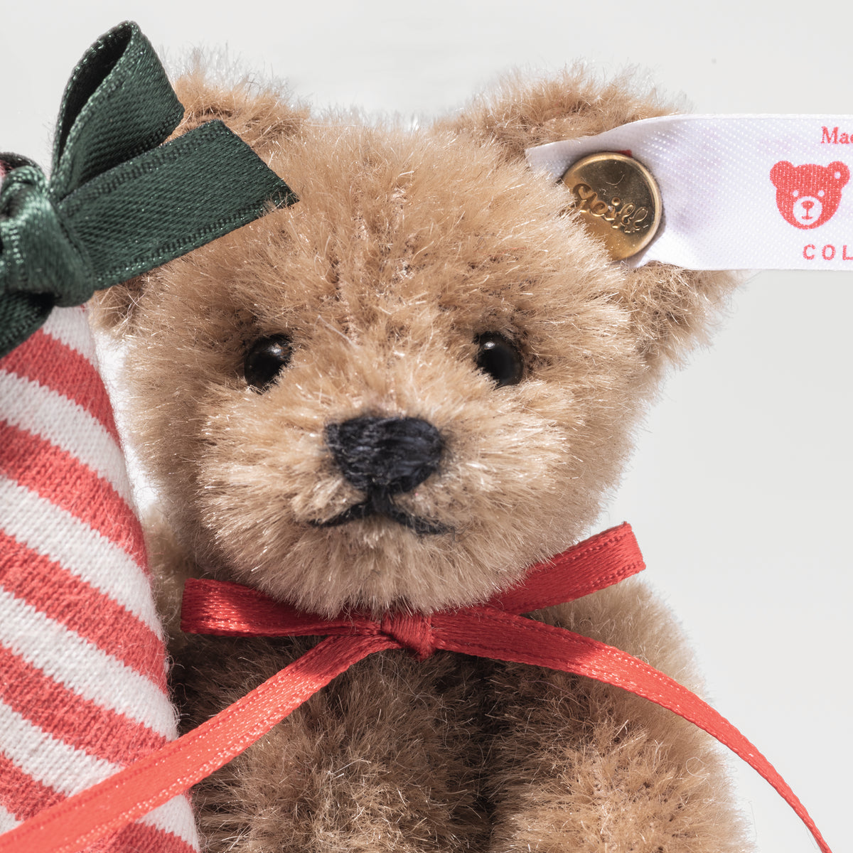 Steiff Candy Cane Teddy Ornament